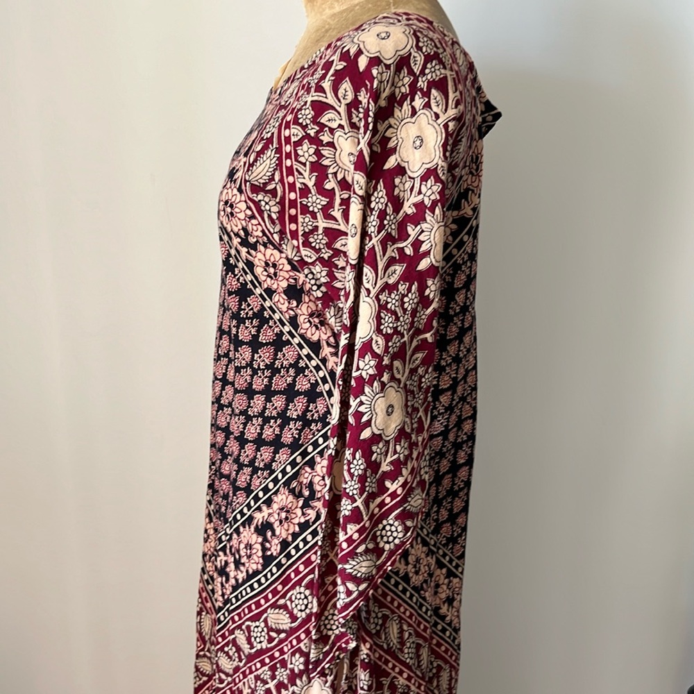 Vintage 1970’s India Cotton Gauze Blockprint Dress - image 7